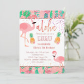 フラミンゴのルアウパーティー 招待状 (スタンド正面)