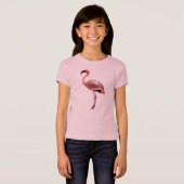 フラミンゴのヴィンテージのイラストレーション Tシャツ (正面フル)