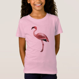 フラミンゴのヴィンテージのイラストレーション Tシャツ