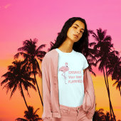 フラミンゴの内面を受け入れる面白いフレーズ Tシャツ