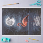 フラミンゴの劇的な満月の切り離し 薄葉紙 (クラフト)