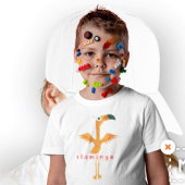 フラミンゴの動物アルファベットF ベビーTシャツ