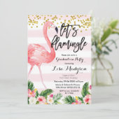 フラミンゴの卒業パーティーの招待カードFlamingle 招待状 (スタンド正面)