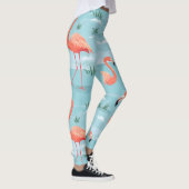 フラミンゴの夏のパターン レギンス (右)