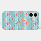 フラミンゴの夏のパターン Case-Mate iPhoneケース (裏面 (横))