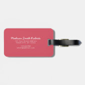 フラミンゴの夏 |モノグラム |荷物タグ ラゲッジタグ (裏面横)