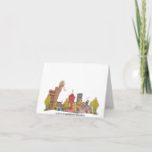 フラミンゴの女性は"" notecard感謝していしています サンキューカード (裏面)