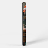フラミンゴの居心地の良いコーナー iPhoneケース (右側面)