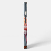 フラミンゴの居心地の良いコーナー iPhoneケース (左側面)