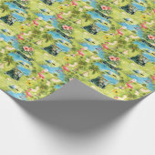 フラミンゴの引退をテーマにしたフロリダのゴルフ ラッピングペーパー (角)