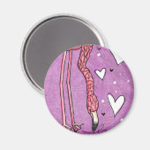 フラミンゴの愛 マグネット (正面/裏面)