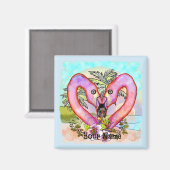 フラミンゴの愛 マグネット (正面/裏面)