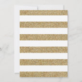 フラミンゴの最初誕生日の招待状の女の子 招待状 (裏面)