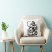 フラミンゴの枕を持つアリス クッション (椅子)