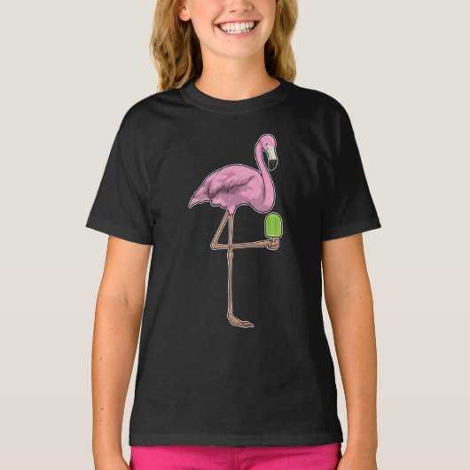 フラミンゴの棒アイス Tシャツ (正面)
