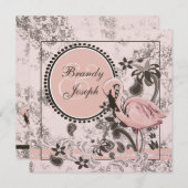 フラミンゴの楽園 招待状 (正面/裏面)