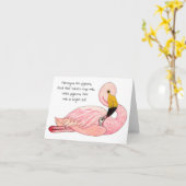 フラミンゴの母の日のカード カード (黄色い花)