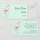 フラミンゴの水のダイヤモンドの名刺の側面の文字 名刺 (正面/裏面)