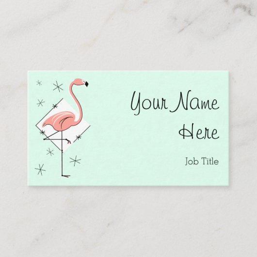 フラミンゴの水のダイヤモンドの名刺の側面の文字 名刺 (正面)