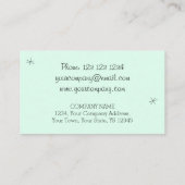 フラミンゴの水のダイヤモンドの名刺 名刺 (裏面)