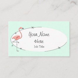 フラミンゴの水の楕円形の名刺 名刺