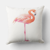 フラミンゴの水色 クッション (裏面)