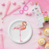 フラミンゴの水色 ペーパープレート (パーティー)