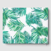 フラミンゴの熱帯のパーム葉の書跡 ゲストブック (裏面)