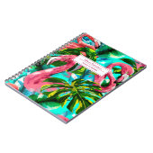 フラミンゴの熱帯名と主題 ノートブック (左側)