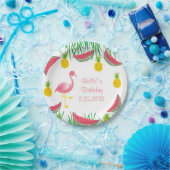 フラミンゴの紙皿 ペーパープレート (パーティー)