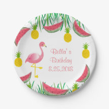 フラミンゴの紙皿