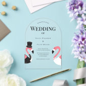 フラミンゴの結婚式 アクリル招待状 (インサイチュ (ウェディング))