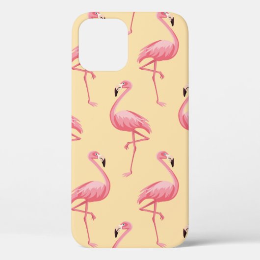 フラミンゴの継ぎ目のない模様の背景。ピンクの炎 Case-Mate iPhoneケース (裏面)