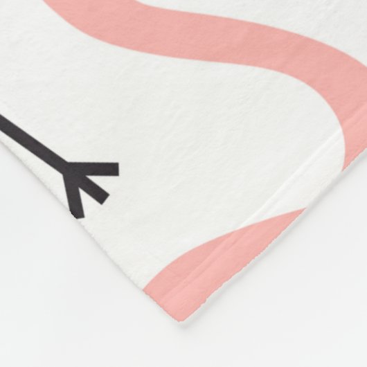 フラミンゴの継ぎ目のない模様。 フリースブランケット (角)