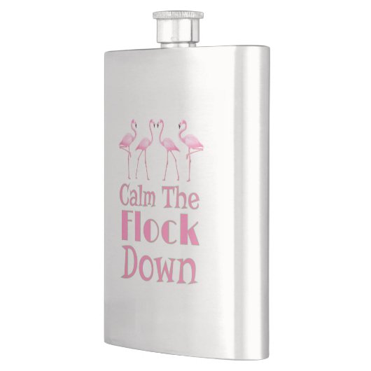 フラミンゴの群れを落ち着おもしろいかせる フラスク (左)