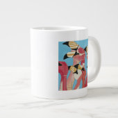 フラミンゴの群れ ジャンボコーヒーマグカップ (正面右)