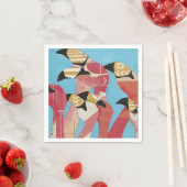 フラミンゴの群れ スタンダードカクテルナプキン (インサイチュ)