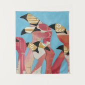 フラミンゴの群れ タペストリー (正面)