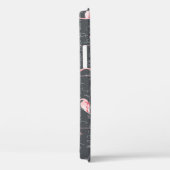 フラミンゴの群れ：ダークグレーヴィンテージ。 Case-Mate iPhoneケース (裏面 / 右)