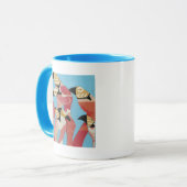 フラミンゴの群れ マグカップ (正面左)