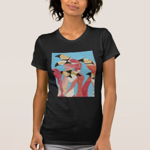 フラミンゴの群 Tシャツ