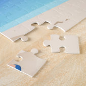 フラミンゴの膨張可能なリングを持つサンタクロース ジグソーパズル (側面)