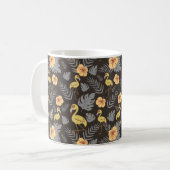 フラミンゴの花との継ぎ目葉の継ぎ目 コーヒーマグカップ (正面左)