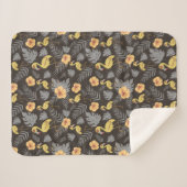 フラミンゴの花との継ぎ目葉の継ぎ目 シェルパブランケット (正面(横))