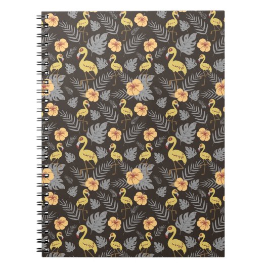 フラミンゴの花との継ぎ目葉の継ぎ目 ノートブック (正面)