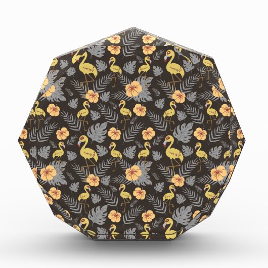 フラミンゴの花との継ぎ目葉の継ぎ目 フォトブロック (正面)