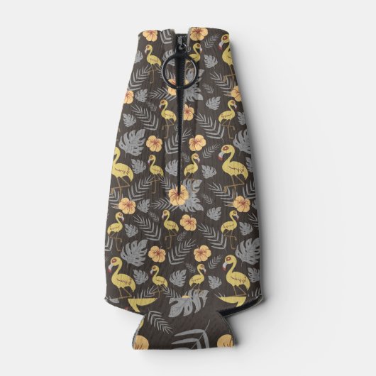 フラミンゴの花との継ぎ目葉の継ぎ目 ボトルクーラー (裏面)