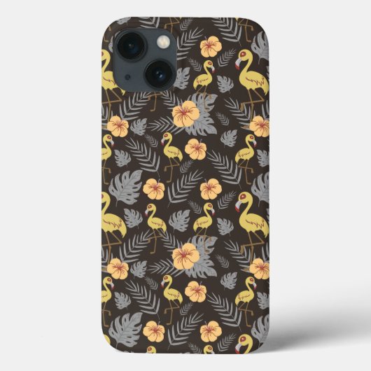 フラミンゴの花との継ぎ目葉の継ぎ目 Case-Mate iPhoneケース (裏面)
