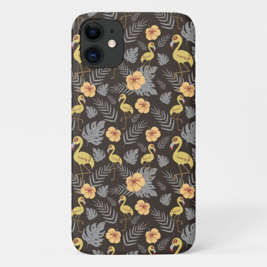 フラミンゴの花との継ぎ目葉の継ぎ目 Case-Mate iPhoneケース (裏面)