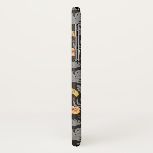 フラミンゴの花との継ぎ目葉の継ぎ目 Case-Mate iPhoneケース (裏面/左)